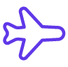 Icona di un aereo per l'onboarding