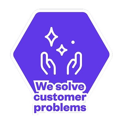 We solve customer problems icon