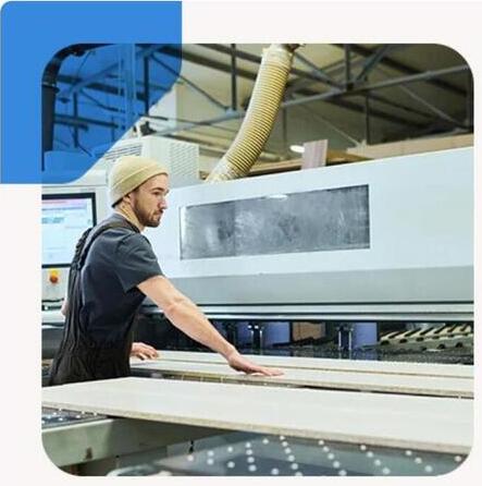 A worker in a manufacturing factory