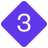 Number three icon