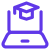 E-learning laptop icon
