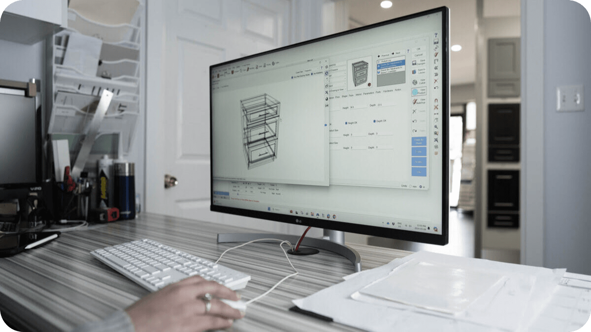 A person engaged in computer work