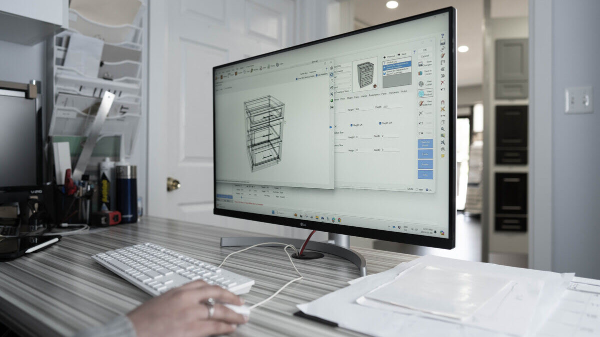 A person engaged in computer work