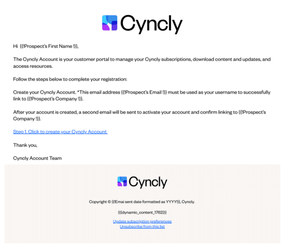 Complete Cyncly Account creation